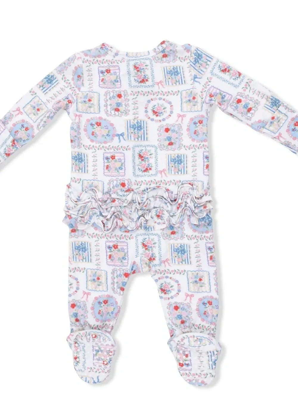 Angel Dear NWT Julep’s Floral Patchwork Footie 3-6M
